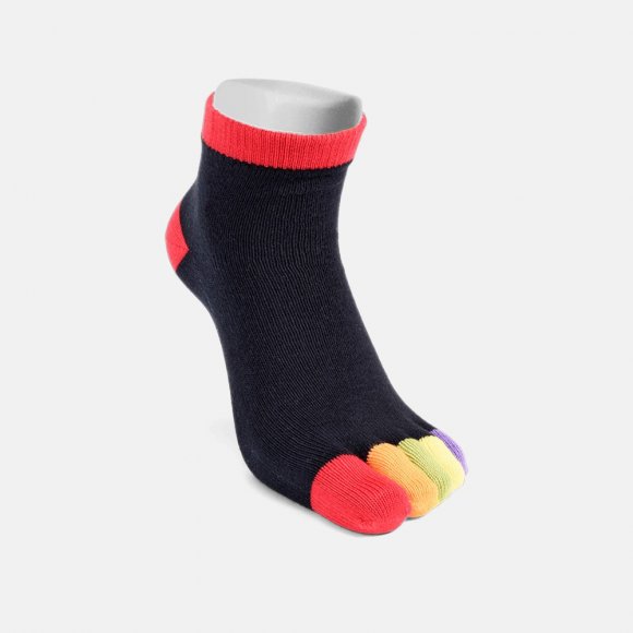 BÄR Zehensocken Rainbow - Schwarz / Rot BÄR Zehensocken Rainbow - Schwarz / Rot